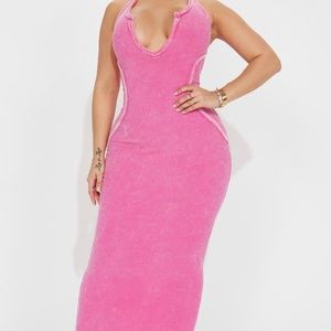 Fashion Nova Pink Maxi Dress Sz 2xl